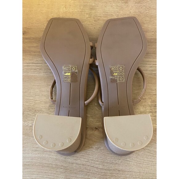 Dolce Vita Nude Strappy Block Heel Sandals Size 10 - Picture 4 of 5
